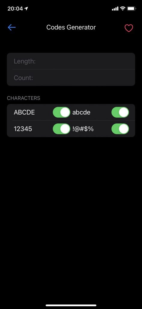 Codes generator - 1 Big App